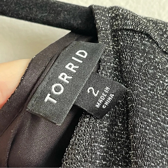 Torrid Knit Glitter Lurex Surplice Peplum Top & pencil skirt women’s 2X Skirt 1X - Picture 9 of 16